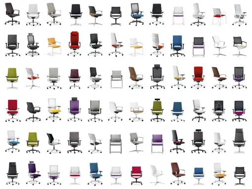 Vielfalt Seite stühle